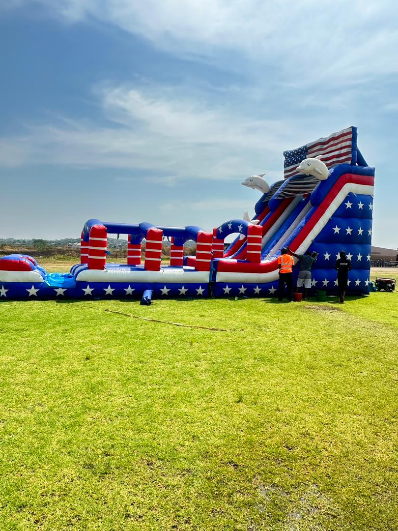 Children enjoying jumping castle